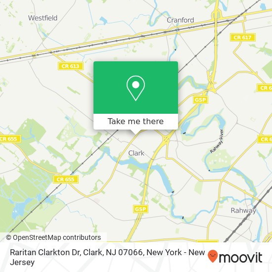 Mapa de Raritan Clarkton Dr, Clark, NJ 07066