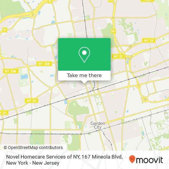 Mapa de Novel Homecare Services of NY, 167 Mineola Blvd