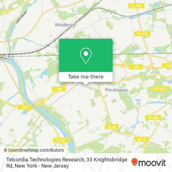 Telcordia Technologies Research, 33 Knightsbridge Rd map