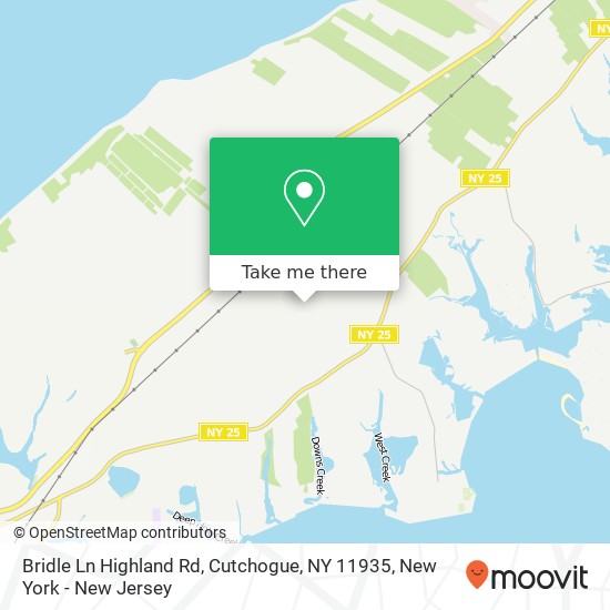 Mapa de Bridle Ln Highland Rd, Cutchogue, NY 11935