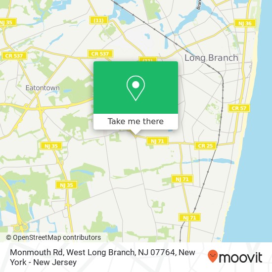 Mapa de Monmouth Rd, West Long Branch, NJ 07764