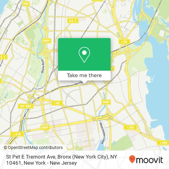 St Pet E Tremont Ave, Bronx (New York City), NY 10461 map