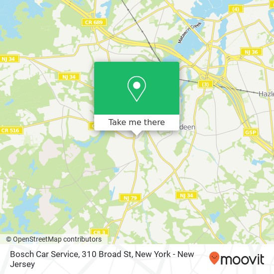 Bosch Car Service, 310 Broad St map