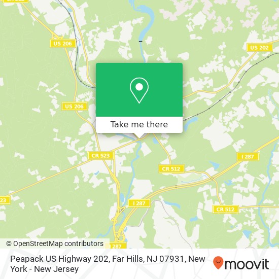 Peapack US Highway 202, Far Hills, NJ 07931 map