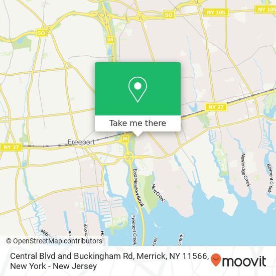 Central Blvd and Buckingham Rd, Merrick, NY 11566 map