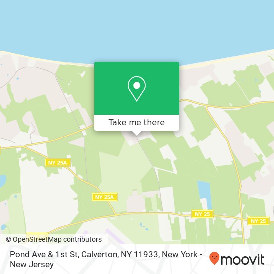 Mapa de Pond Ave & 1st St, Calverton, NY 11933