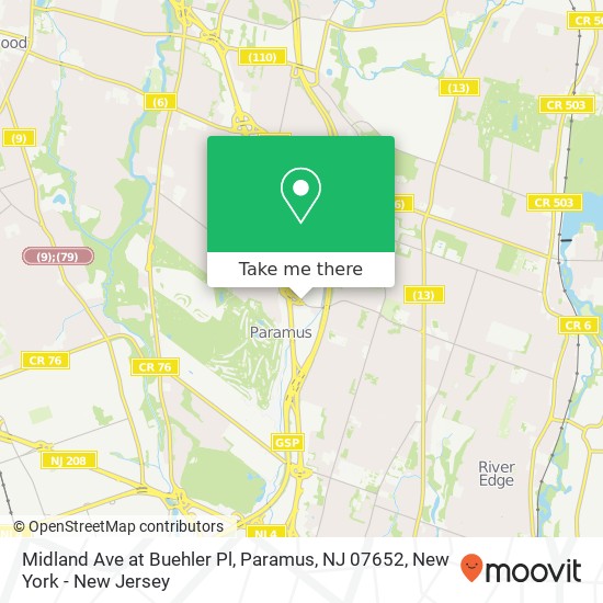 Midland Ave at Buehler Pl, Paramus, NJ 07652 map