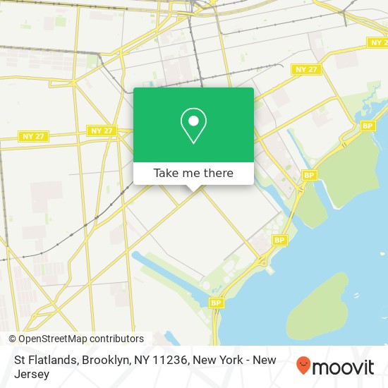 Mapa de St Flatlands, Brooklyn, NY 11236