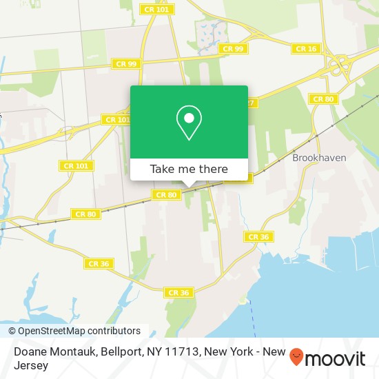 Mapa de Doane Montauk, Bellport, NY 11713