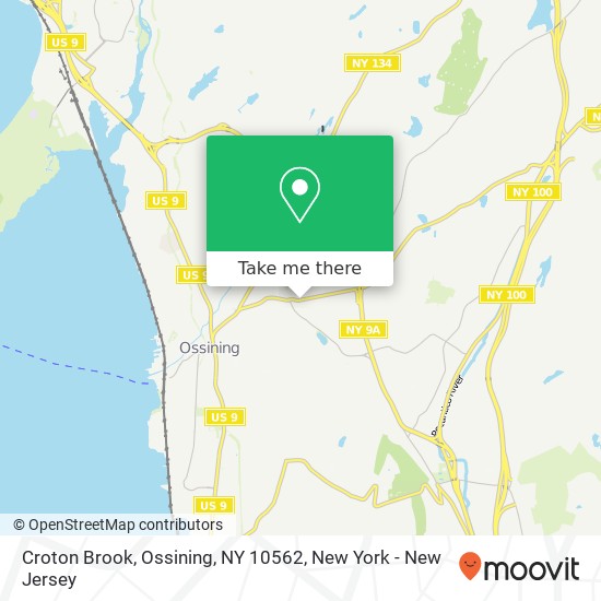 Mapa de Croton Brook, Ossining, NY 10562