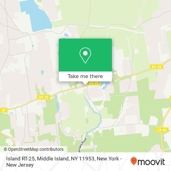 Mapa de Island RT-25, Middle Island, NY 11953