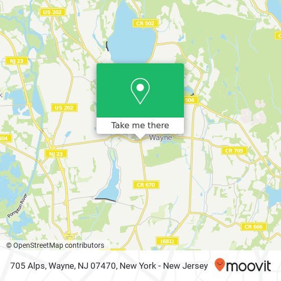 705 Alps, Wayne, NJ 07470 map