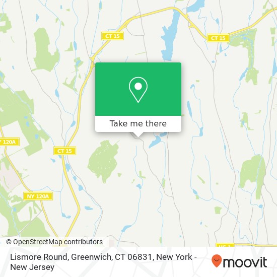 Mapa de Lismore Round, Greenwich, CT 06831