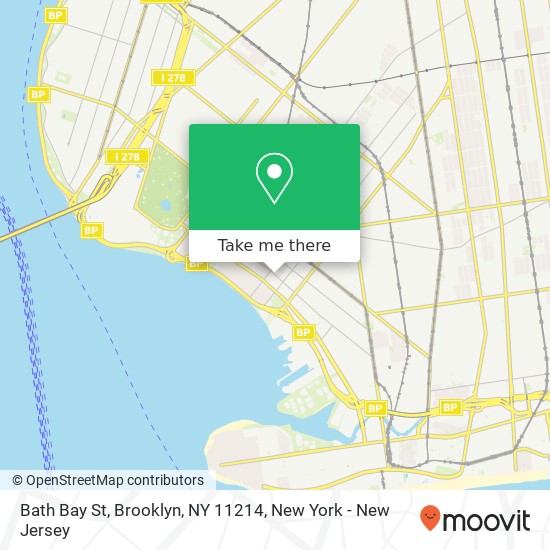 Mapa de Bath Bay St, Brooklyn, NY 11214