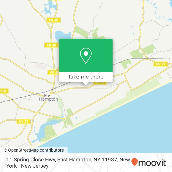 Mapa de 11 Spring Close Hwy, East Hampton, NY 11937