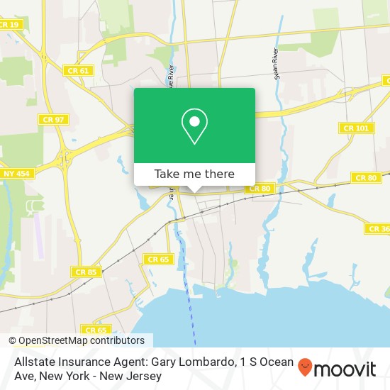 Allstate Insurance Agent: Gary Lombardo, 1 S Ocean Ave map