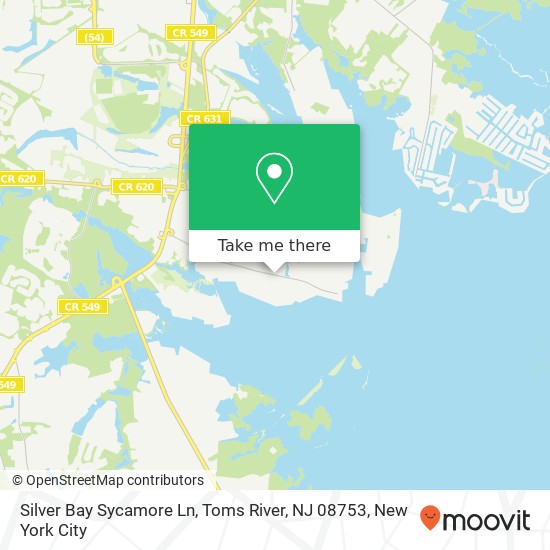 Mapa de Silver Bay Sycamore Ln, Toms River, NJ 08753