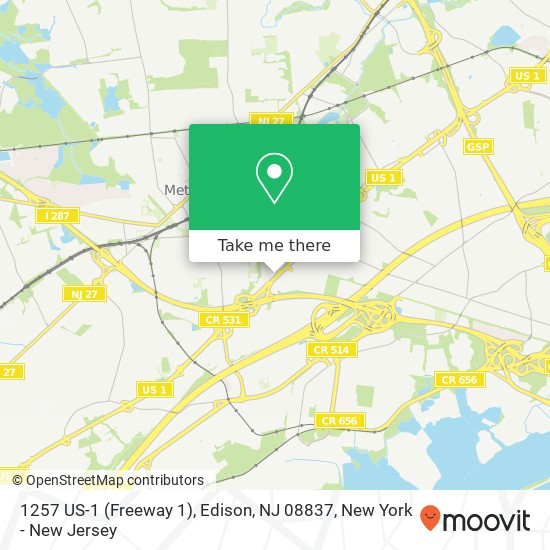 1257 US-1 (Freeway 1), Edison, NJ 08837 map