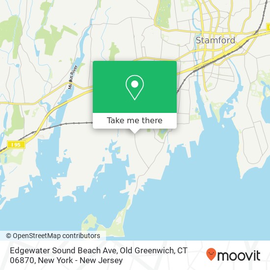 Mapa de Edgewater Sound Beach Ave, Old Greenwich, CT 06870
