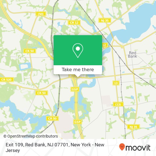Exit 109, Red Bank, NJ 07701 map
