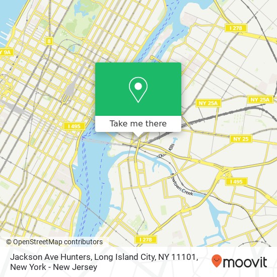 Mapa de Jackson Ave Hunters, Long Island City, NY 11101