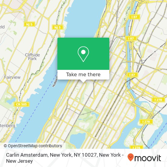 Carlin Amsterdam, New York, NY 10027 map