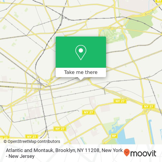 Atlantic and Montauk, Brooklyn, NY 11208 map