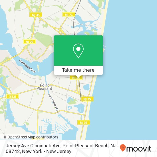 Jersey Ave Cincinnati Ave, Point Pleasant Beach, NJ 08742 map