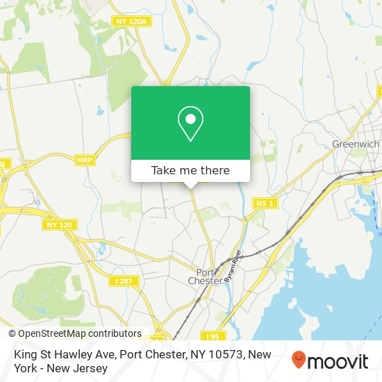 King St Hawley Ave, Port Chester, NY 10573 map