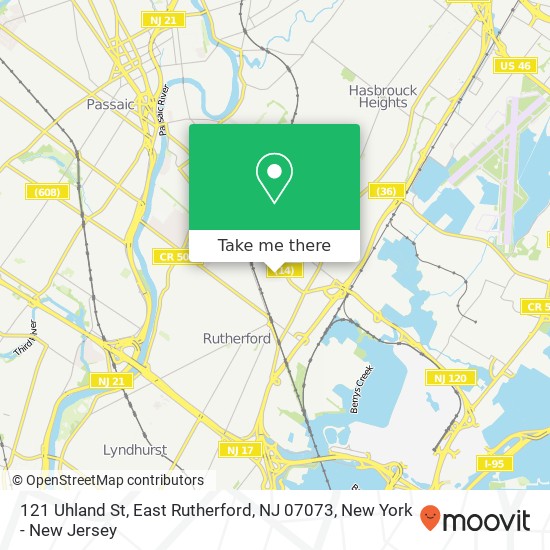 121 Uhland St, East Rutherford, NJ 07073 map