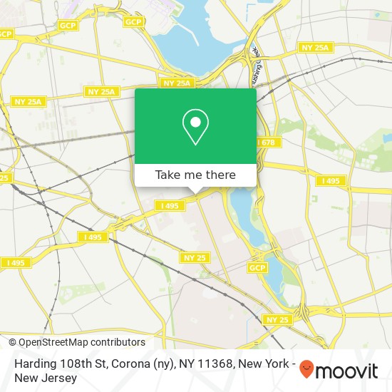 Mapa de Harding 108th St, Corona (ny), NY 11368