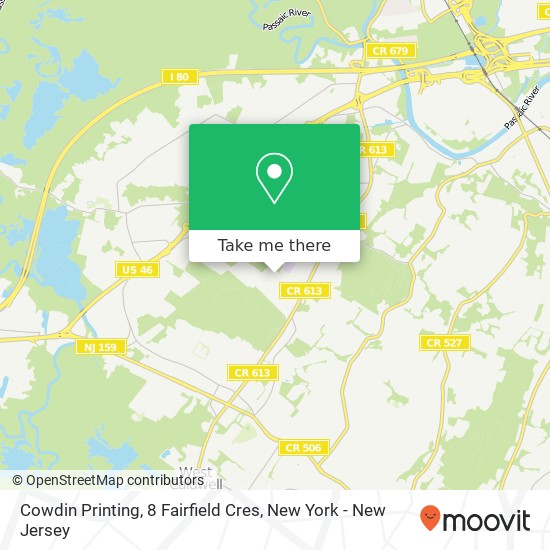 Mapa de Cowdin Printing, 8 Fairfield Cres