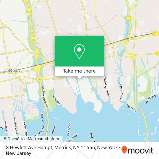 Mapa de S Hewlett Ave Hampt, Merrick, NY 11566