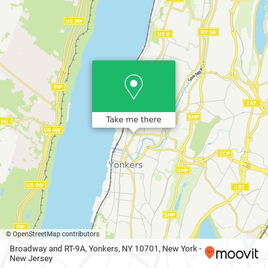 Mapa de Broadway and RT-9A, Yonkers, NY 10701