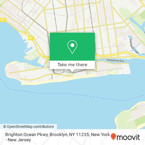 Mapa de Brighton Ocean Pkwy, Brooklyn, NY 11235