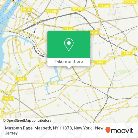 Mapa de Maspeth Page, Maspeth, NY 11378