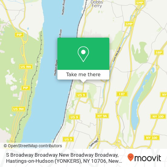 Mapa de S Broadway Broadway New Broadway Broadway, Hastings-on-Hudson (YONKERS), NY 10706