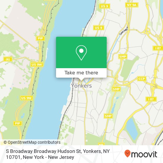S Broadway Broadway Hudson St, Yonkers, NY 10701 map