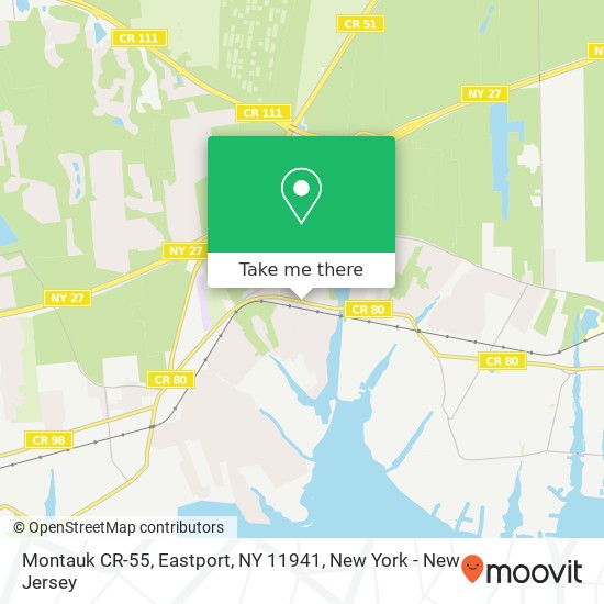Mapa de Montauk CR-55, Eastport, NY 11941