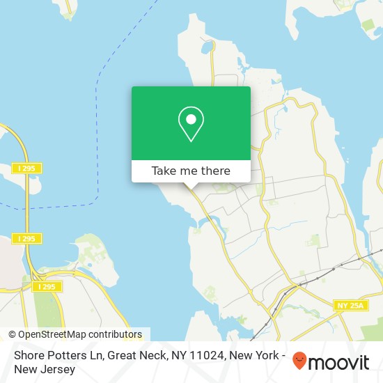 Mapa de Shore Potters Ln, Great Neck, NY 11024