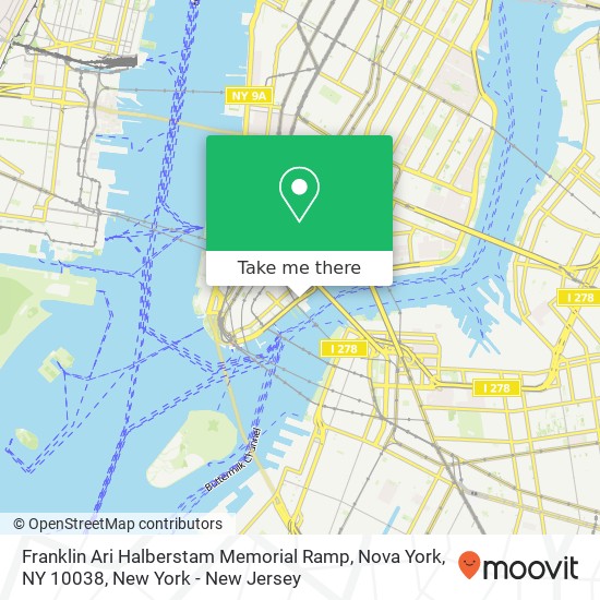 Mapa de Franklin Ari Halberstam Memorial Ramp, Nova York, NY 10038