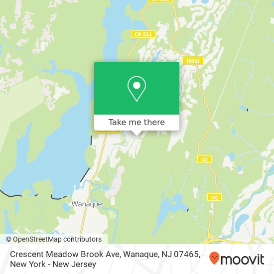 Crescent Meadow Brook Ave, Wanaque, NJ 07465 map