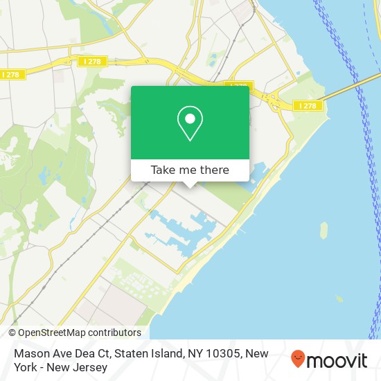 Mapa de Mason Ave Dea Ct, Staten Island, NY 10305