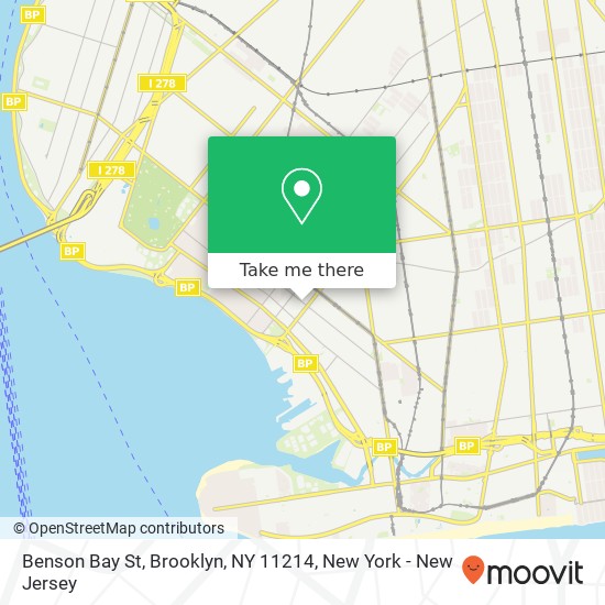 Mapa de Benson Bay St, Brooklyn, NY 11214