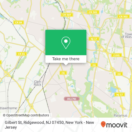 Gilbert St, Ridgewood, NJ 07450 map