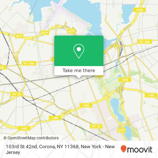 103rd St 42nd, Corona, NY 11368 map