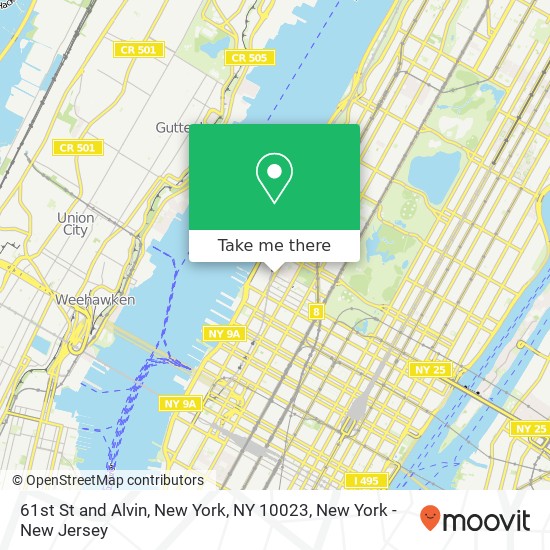 Mapa de 61st St and Alvin, New York, NY 10023