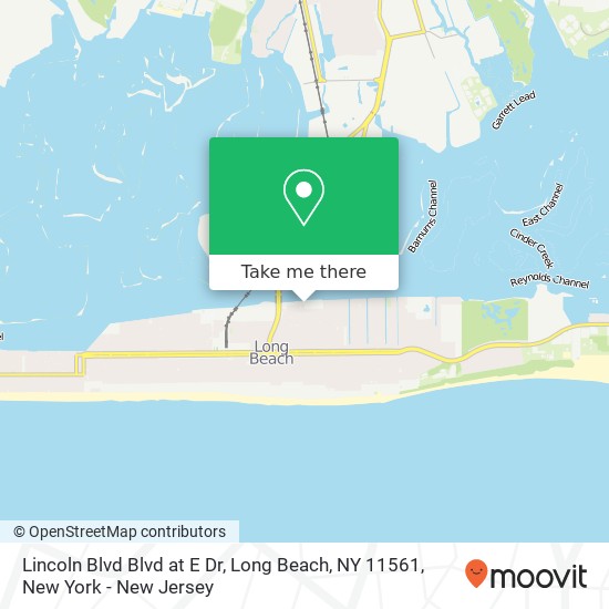 Mapa de Lincoln Blvd Blvd at E Dr, Long Beach, NY 11561