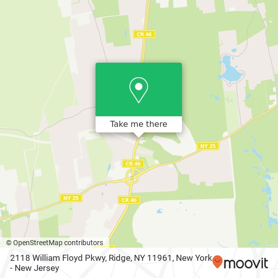 Mapa de 2118 William Floyd Pkwy, Ridge, NY 11961