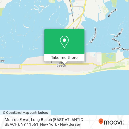 Mapa de Monroe E Ave, Long Beach (EAST ATLANTIC BEACH), NY 11561